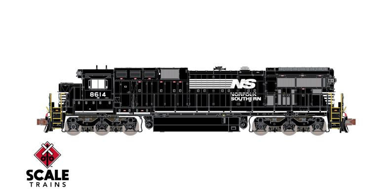 ScaleTrains SXT39171 GE C39-8 Phase III, NS Norfolk Southern/Ditch Lights #8614 DCC & Sound N Scale