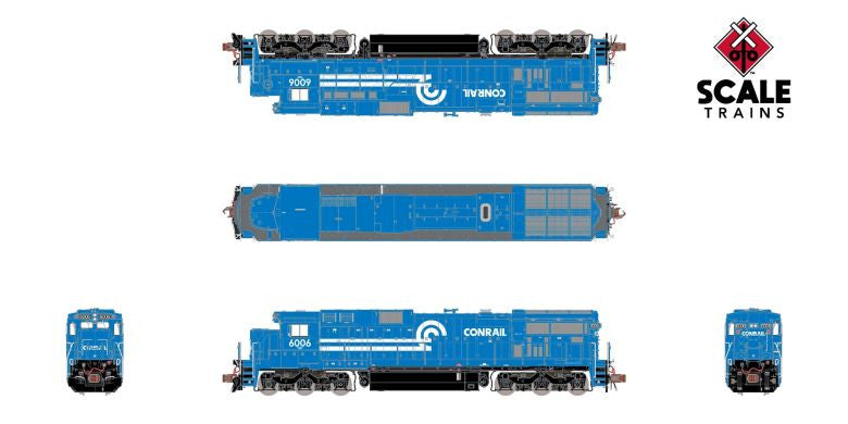 ScaleTrains SXT39179 GE C39-8 Phase III, Conrail/1990s Era #6021 DCC & Sound N Scale