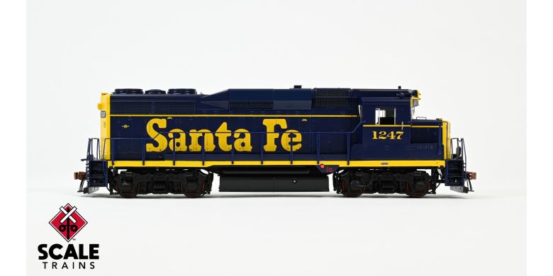 ScaleTrains SXT39191 EMD GP30, ATSF Santa Fe/Pinstripe/As Delivered #1247 DCC & Sound HO Scale