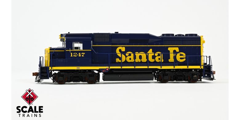 ScaleTrains SXT39201 EMD GP30, ATSF Santa Fe/Pinstripe/As Delivered #1284 DCC & Sound HO Scale (Copy)