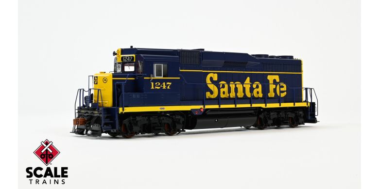 ScaleTrains SXT39193 EMD GP30, ATSF Santa Fe/Pinstripe/As Delivered #1252 DCC & Sound HO Scale