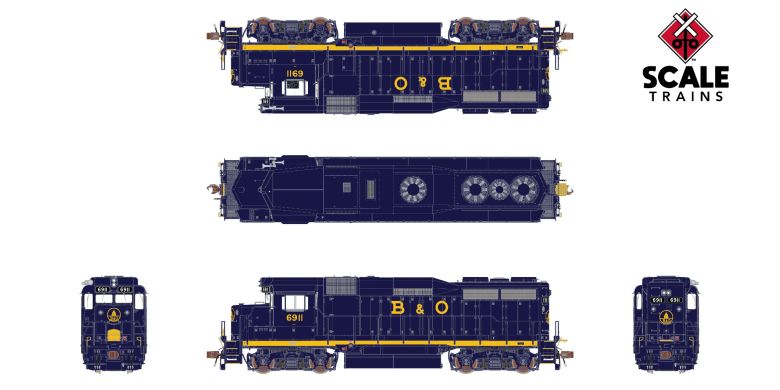 ScaleTrains SXT39203 EMD GP30, B&O Baltimore & Ohio/Capitol Dome #6911 DCC & Sound HO Scale