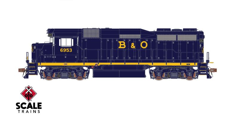 ScaleTrains SXT39213 EMD GP30, B&O Baltimore & Ohio/Unique Capitol Dome #6953 DCC & Sound HO Scale