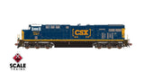 ScaleTrains SXT39357 GE ES44AH, CSX/YN3 Boxcar Logo/As Delivered #3104 DCC & Sound HO Scale