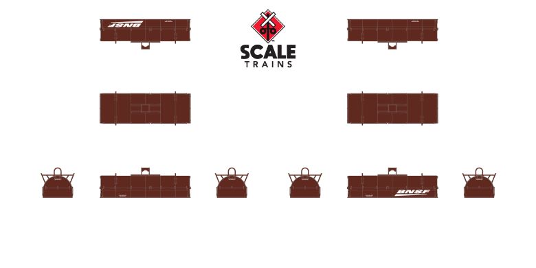 Scaletrains SXT39466 Thrall 48' 2-Hood Coil Steel Car BNSF/Wedge Hoods #534204 N Scale