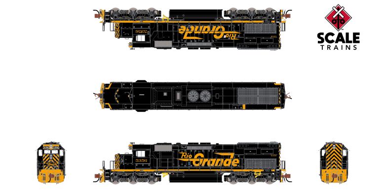 ScaleTrains SXT39593 SD40T-2 D&RGW Rio Grande/As Delivered/Mars Light #5356 ESU LokSound DCC & Sound Rivet Counter N Scale