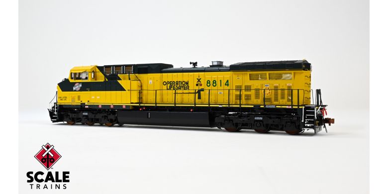 ScaleTrains SXT39631 GE AC4400CW, Chicago & Northwestern/Operation Lifesaver #8814 DCC & Sound HO Scale