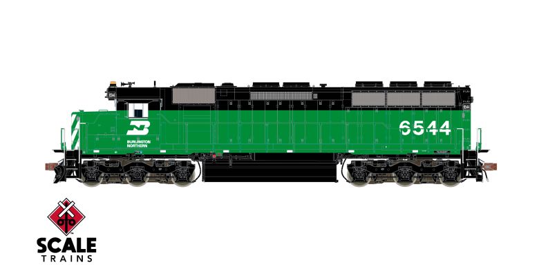 ScaleTrains SXT39757 EMD SD45 Phase III, Burlington Northern/As Delivered #6556 DCC & Sound HO Scale