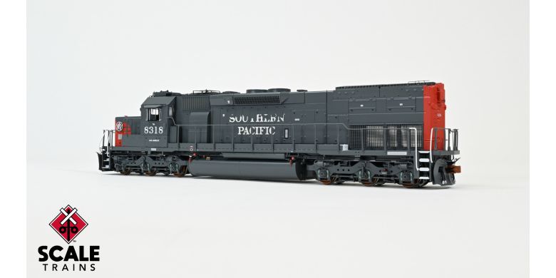 ScaleTrains SXT39851 EMD SD40T-2, SP Southern Pacific/Lobotomized/Distressed Roman Lettering #8318 DCC & Sound HO Scale