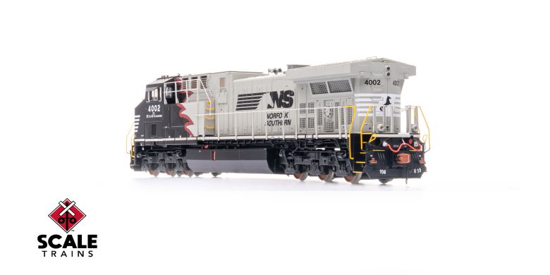 Scaletrains SXT39885 GE AC44C6M, Norfolk Southern/Black Mane/Tuscan Red Stripe/NS #4002 HO Scale