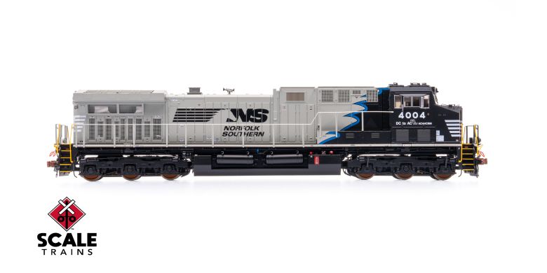 Scaletrains SXT39887 GE AC44C6M, Norfolk Southern/Black Mane/Blue Stripe/NS #4004 HO Scale