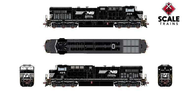 Scaletrains SXT39891 GE AC44C6M, Norfolk Southern/Horsehead/NS #4015 HO Scale