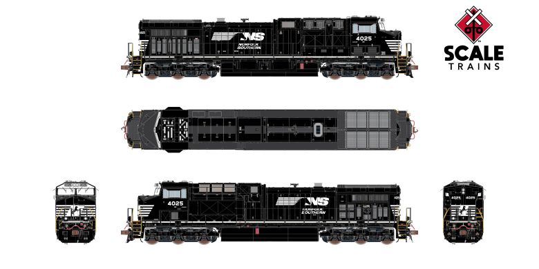 Scaletrains SXT39891 GE AC44C6M, Norfolk Southern/Horsehead/NS #4015 HO Scale