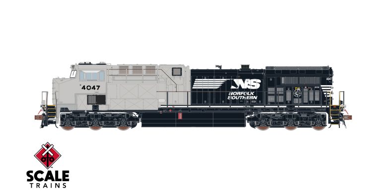 Scaletrains SXT39897 GE AC44C6M, Norfolk Southern/Horsehead/Primer Cab/NS #4047 HO Scale