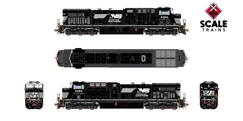 Scaletrains SXT39899 GE AC44C6M, Norfolk Southern/Horsehead/Sinewave/NS #4082 HO Scale
