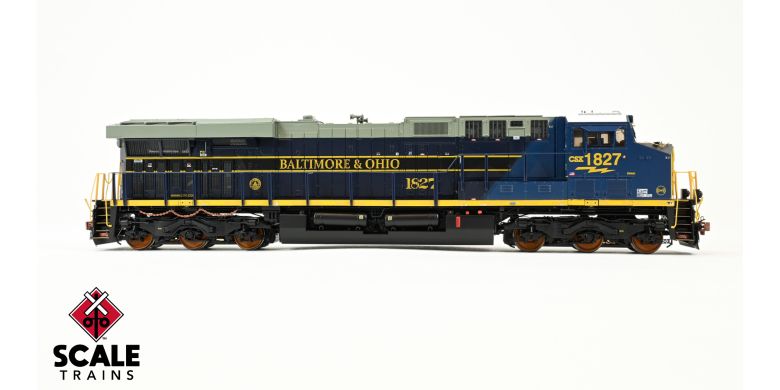 ScaleTrains SXT39903 GE ES44AH, CSX/Heritage/Baltimore & Ohio/B&O #1827 DCC & Sound HO Scale