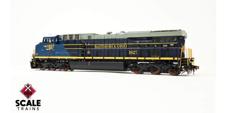 ScaleTrains SXT39903 GE ES44AH, CSX/Heritage/Baltimore & Ohio/B&O #1827 DCC & Sound HO Scale