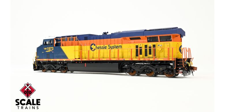 ScaleTrains SXT39905 GE ES44AH, CSX/Heritage/Chessie System #1973 DCC & Sound HO Scale