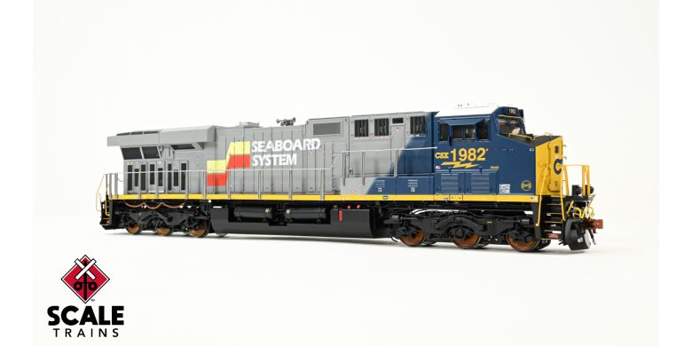 ScaleTrains SXT39909 GE ES44AH, CSX/Heritage/Seaboard System #1982 DCC & Sound HO Scale