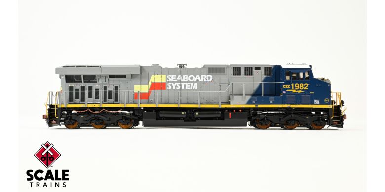 ScaleTrains SXT39909 GE ES44AH, CSX/Heritage/Seaboard System #1982 DCC & Sound HO Scale