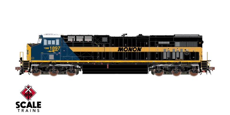 ScaleTrains SXT39935 GE ES44AH, CSX/Heritage/Monon/MON #1897 DCC & Sound HO Scale