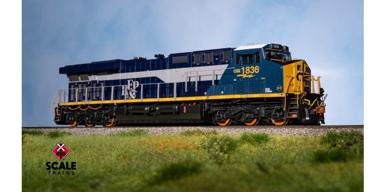 Scaletrains SXT39937 GE ES44AH - CSX/Heritage/Richmond, Fredericksburg & Potomac/RFP #1836 - ESU v5.0 DCC & Sound HO Scale