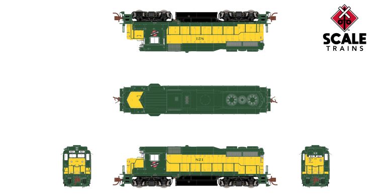 ScaleTrains SXT39947 EMD GP30, Chicago & NorthWestern/”OY” Scheme Repaint #821 DCC & Sound N Scale