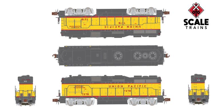 ScaleTrains SXT40013 EMD GP30B Passenger, Union Pacific/Dependable Transportation #735B DCC & Sound N Scale