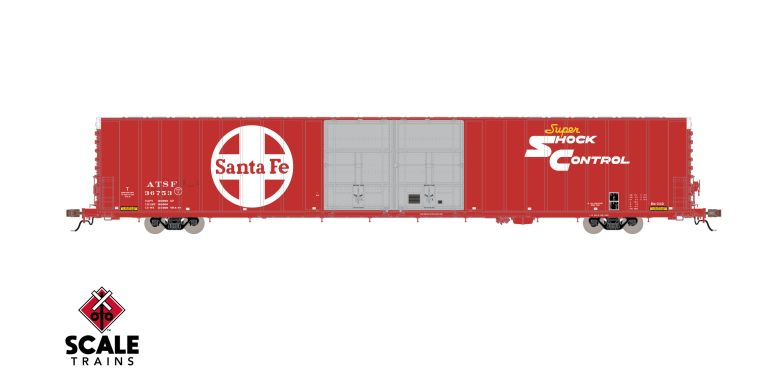 Scaletrains SXT40091 Thrall 86' High-Cube Double-Plug-Door Boxcar, Santa Fe/ATSF #36753 HO Scale