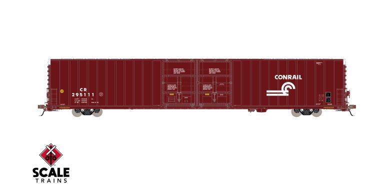 Scaletrains SXT40101 Thrall 86' High-Cube Double-Plug-Door Boxcar, Conrail/Small Logo/CR #295111 HO Scale