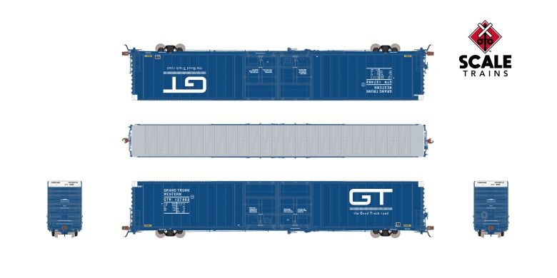 Scaletrains SXT40103 Thrall 86' High-Cube Double-Plug-Door Boxcar, Grand Trunk Western/The Good Track Road/GTW #127002 HO Scale