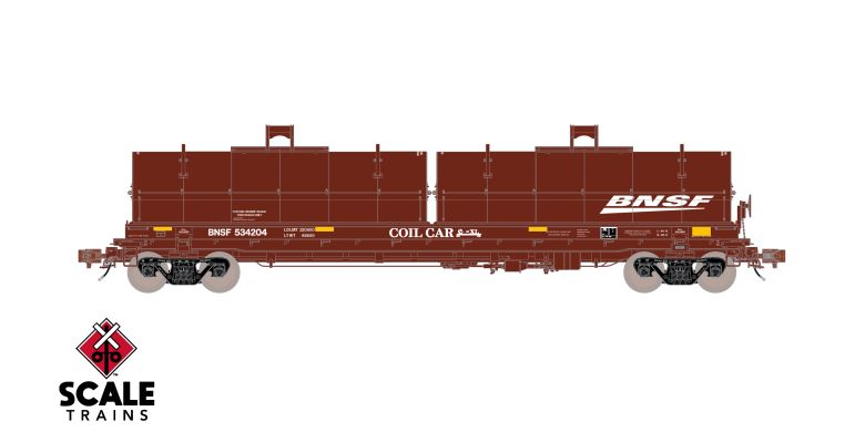 Scaletrains SXT40276 Thrall 48' 2-Hood Coil Steel Car BNSF/Wedge Hoods #534219 HO Scale