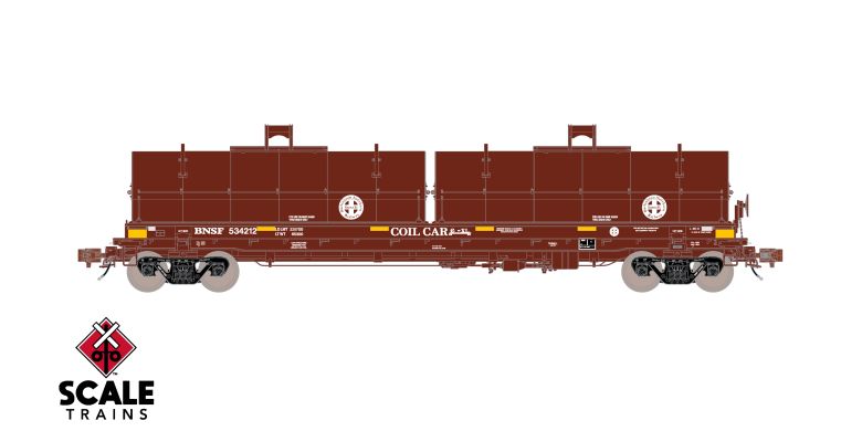 Scaletrains SXT40275 Thrall 48' 2-Hood Coil Steel Car BNSF/Circle-Cross Hoods #534217 HO Scale