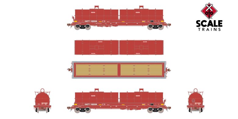 Scaletrains SXT40287 Thrall 48' 2-Hood Coil Steel Car CHTT/ex-CTRN Patched #100582 HO Scale