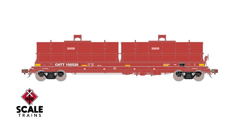 Scaletrains SXT40287 Thrall 48' 2-Hood Coil Steel Car CHTT/ex-CTRN Patched #100582 HO Scale