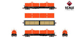 Scaletrains SXT40292 Thrall 48' 2-Hood Coil Steel Car Elgin Joliet & Eastern/Orange Hoods #7455 HO Scale