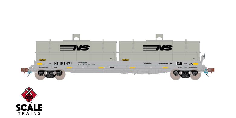 Scaletrains SXT40302 Thrall 48' 2-Hood Coil Steel Car Norfolk Southern/Large Thoroughbred Logo #168474 HO Scale