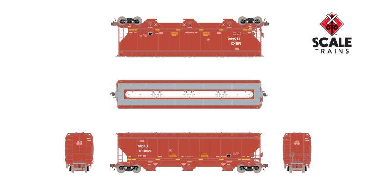 Scaletrains SXT40321 5188 Covered Hopper, MBKX #130069 HO Scale