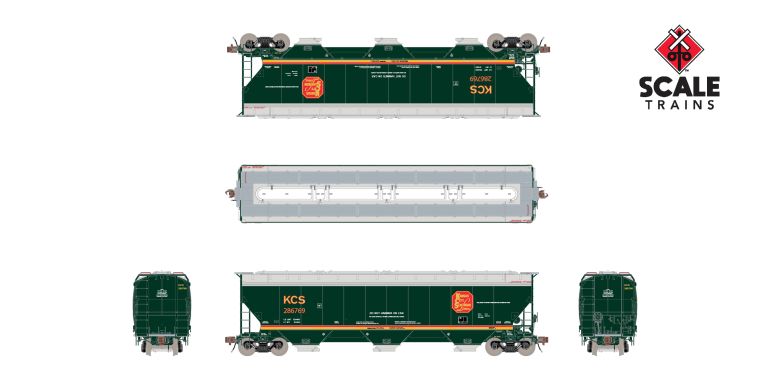 Scaletrains SXT40327 5188 Covered Hopper, Kansas City Southern/Belle #286769 HO Scale