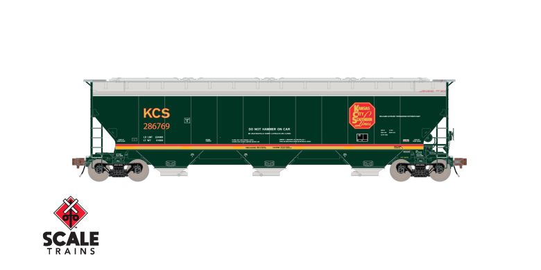 Scaletrains SXT40329 5188 Covered Hopper, Kansas City Southern/Belle #286833 HO Scale