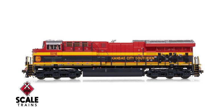 ScaleTrains SXT40376 Scale GE ET44AC, Kansas City Southern/Belle #5016 DCC & Sound HO Scale