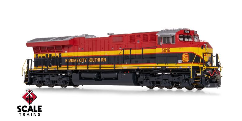 ScaleTrains SXT40376 Scale GE ET44AC, Kansas City Southern/Belle #5016 DCC & Sound HO Scale