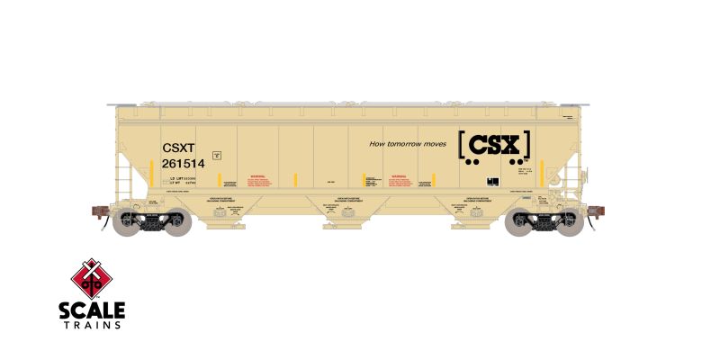 Scaletrains SXT40402 5188 Covered Hopper, CSX/Boxcar Logo #262101 HO Scale