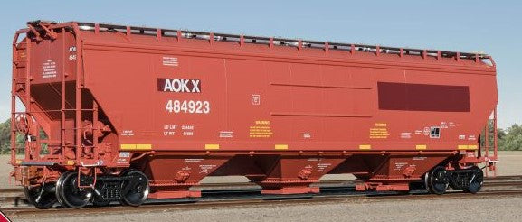 Scaletrains SXT40412 5188 Covered Hopper, AOKX/ex-BNSF Ribbed #484986 HO Scale