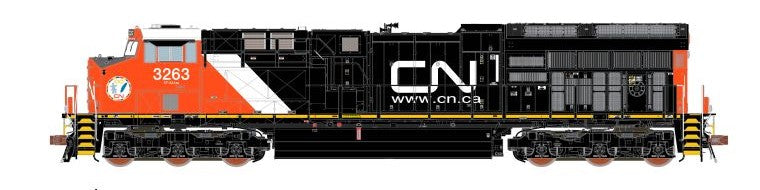 ScaleTrains SXT40419 GE ET44AC, Canadian National/Aboriginal Affairs/White Cab Roof #3280 DCC & Sound HO Scale