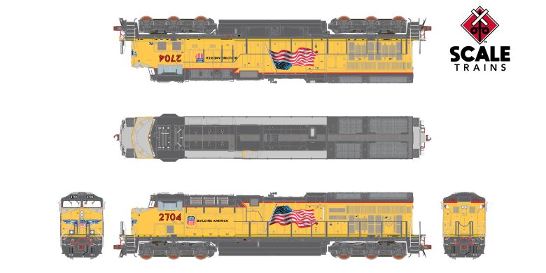 ScaleTrains SXT40431 GE C45AH, UP Union Pacific/Building America #2727 DCC & Sound HO Scale