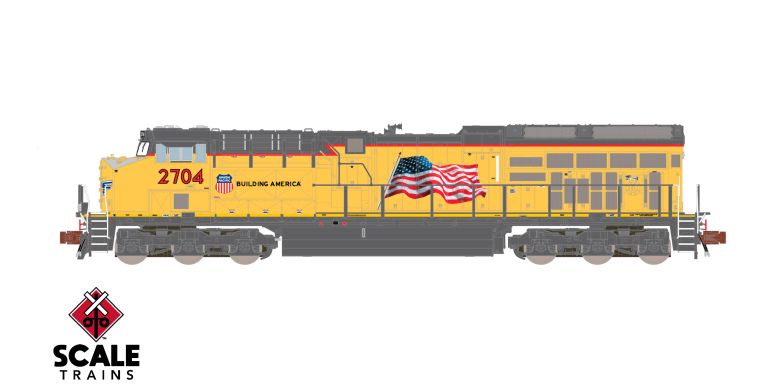 Scaletrains Rivet Counter SXT40451 GE C45AH, Union Pacific/Building America #2727 DCC & Sound N Scale