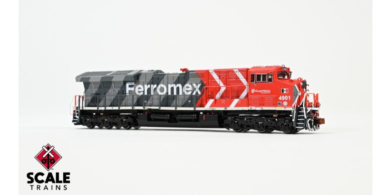 Scaletrains Rivet Counter SXT40471 GE ET44AC, Ferromex/Zebra #4901 DCC & Sound N Scale