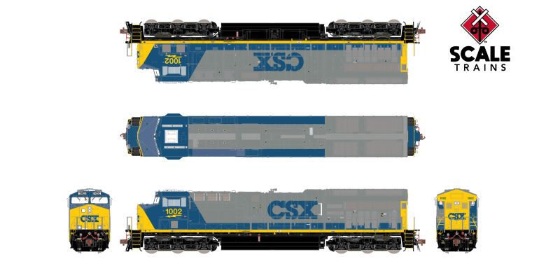 ScaleTrains SXT40505 GE ET44AH, CSX/YN2 #1029 DCC & Sound HO Scale