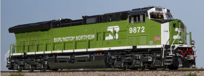 ScaleTrains SXT40567-1 Scale GE ET44ACH, Burlington Northern/White Face #9872 DCC & Sound HO Scale